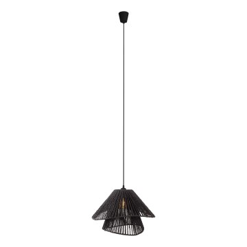 MAXLIGHT P0580 - Pendel AMALFI 1xE27/15W/230V diameter 45 cm sort
