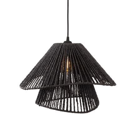 MAXLIGHT P0580 - Pendel AMALFI 1xE27/15W/230V diameter 45 cm sort