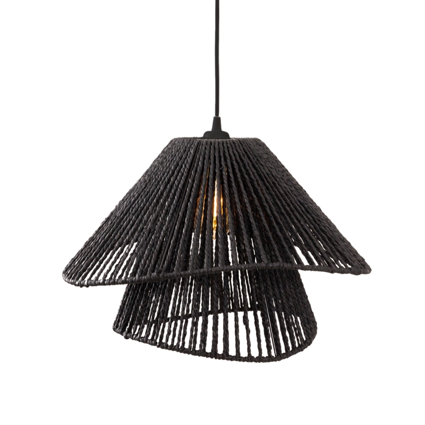 MAXLIGHT P0580 - Pendel AMALFI 1xE27/15W/230V diameter 45 cm sort