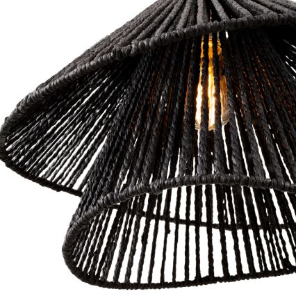 MAXLIGHT P0580 - Pendel AMALFI 1xE27/15W/230V diameter 45 cm sort