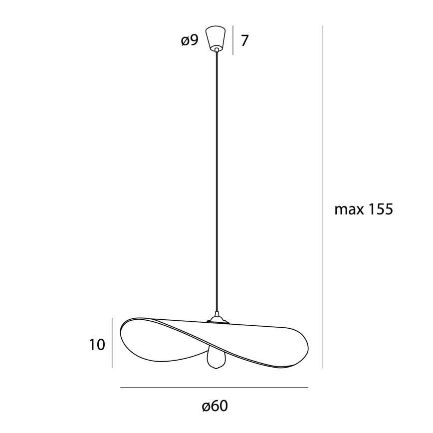 MAXLIGHT P0581 - Pendel NAP 1xE27/15W/230V diameter 60 cm beige