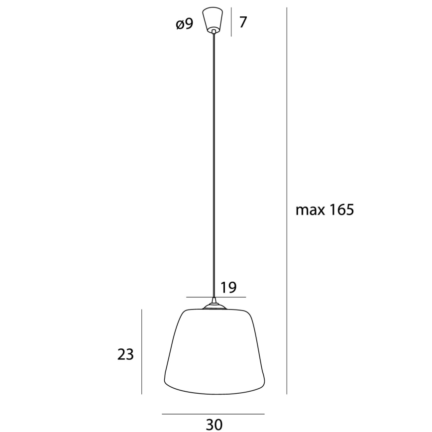 MAXLIGHT P0582 - Pendel POT 1xE27/15W/230V diameter 30 cm beige