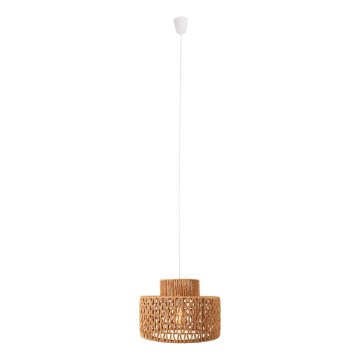 MAXLIGHT P0587 - Pendel RAFFLE 1xE27/15W/230V diameter 40 cm brun