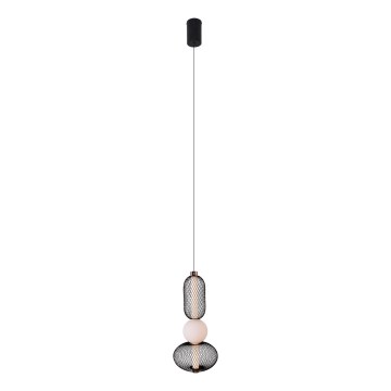 MAXLIGHT P0591 - LED pendel BORA LED/10W/230V diameter 22 cm hvid/sort