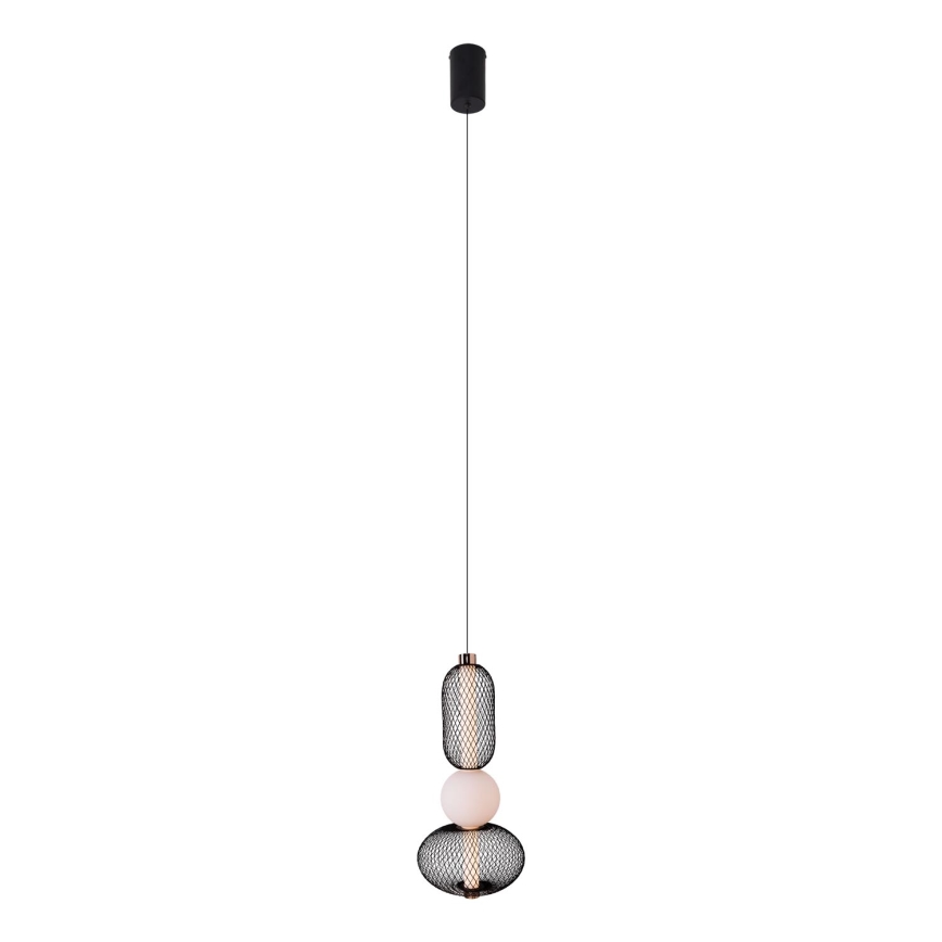 MAXLIGHT P0591 - LED pendel BORA LED/10W/230V diameter 22 cm hvid/sort