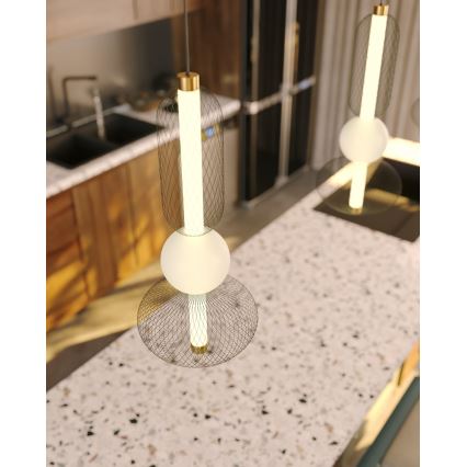 MAXLIGHT P0591 - LED pendel BORA LED/10W/230V diameter 22 cm hvid/sort