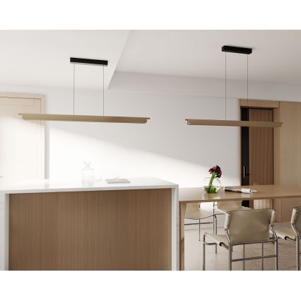 MAXLIGHT P0596 - LED Dæmpbar pendel på wire JO-JO LED/40W/230V 2700/4500/5500K guld