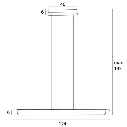 MAXLIGHT P0596 - LED pendel dæmpbar JO-JO LED/40W/230V 2700/4500/5500K messing