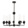MAXLIGHT P0632 - NOVA stangophængt lysekrone 7xG9/7W/230V Ø 70 cm sort