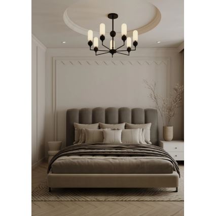 MAXLIGHT P0632 - NOVA stangophængt lysekrone 7xG9/7W/230V Ø 70 cm sort