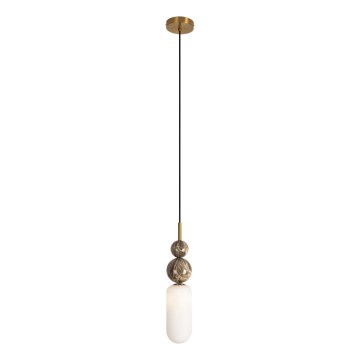 MAXLIGHT P0642 - Pendel på wire NOVA 1xG9/12W/230V Ø 12 cm guld