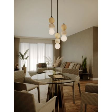 MAXLIGHT P0664 - ALICE pendel med wireophæng 1xG9/7W/230V Ø 10 cm sort/beige
