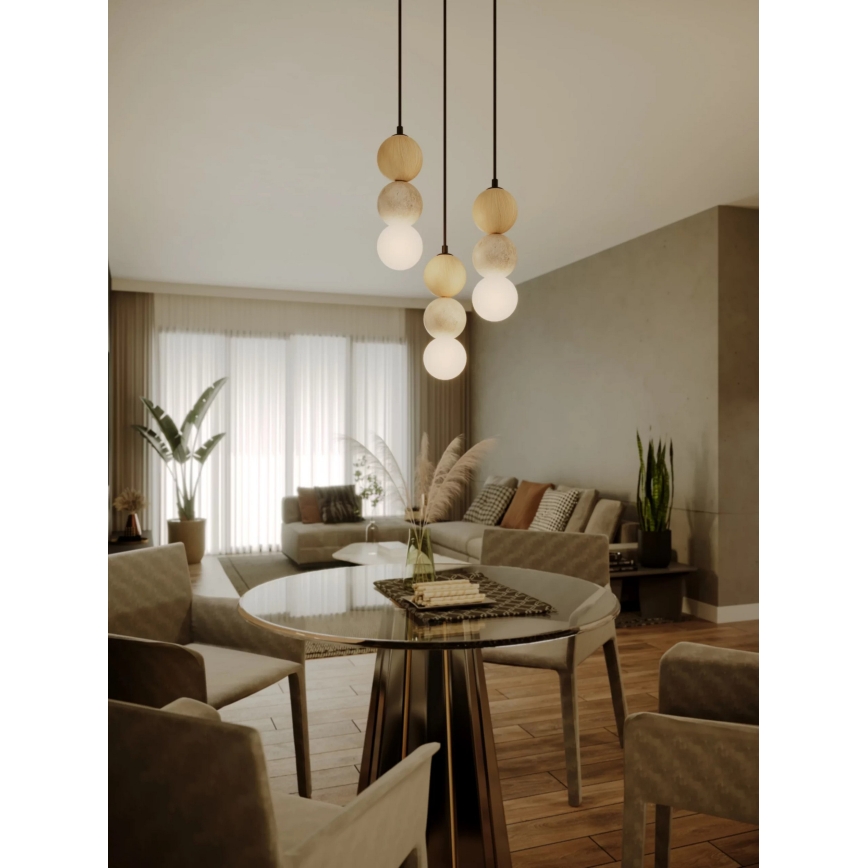 MAXLIGHT P0664 - ALICE pendel med wireophæng 1xG9/7W/230V Ø 10 cm sort/beige