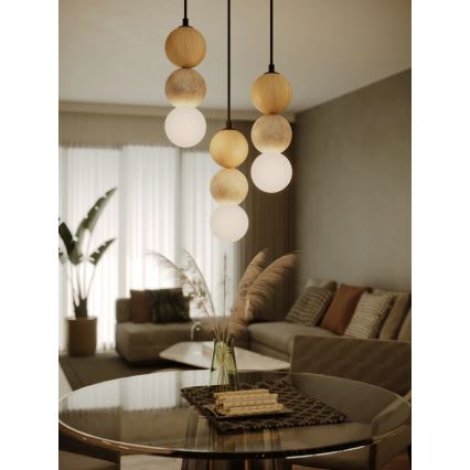 MAXLIGHT P0664 - ALICE pendel med wireophæng 1xG9/7W/230V Ø 10 cm sort/beige