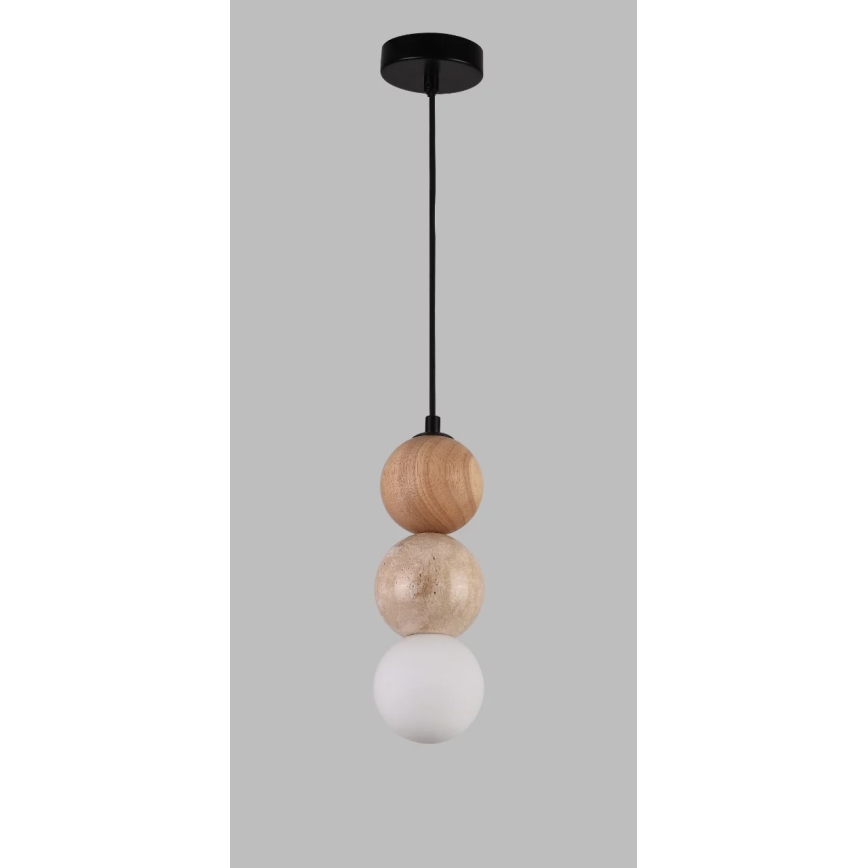MAXLIGHT P0664 - ALICE pendel med wireophæng 1xG9/7W/230V Ø 10 cm sort/beige