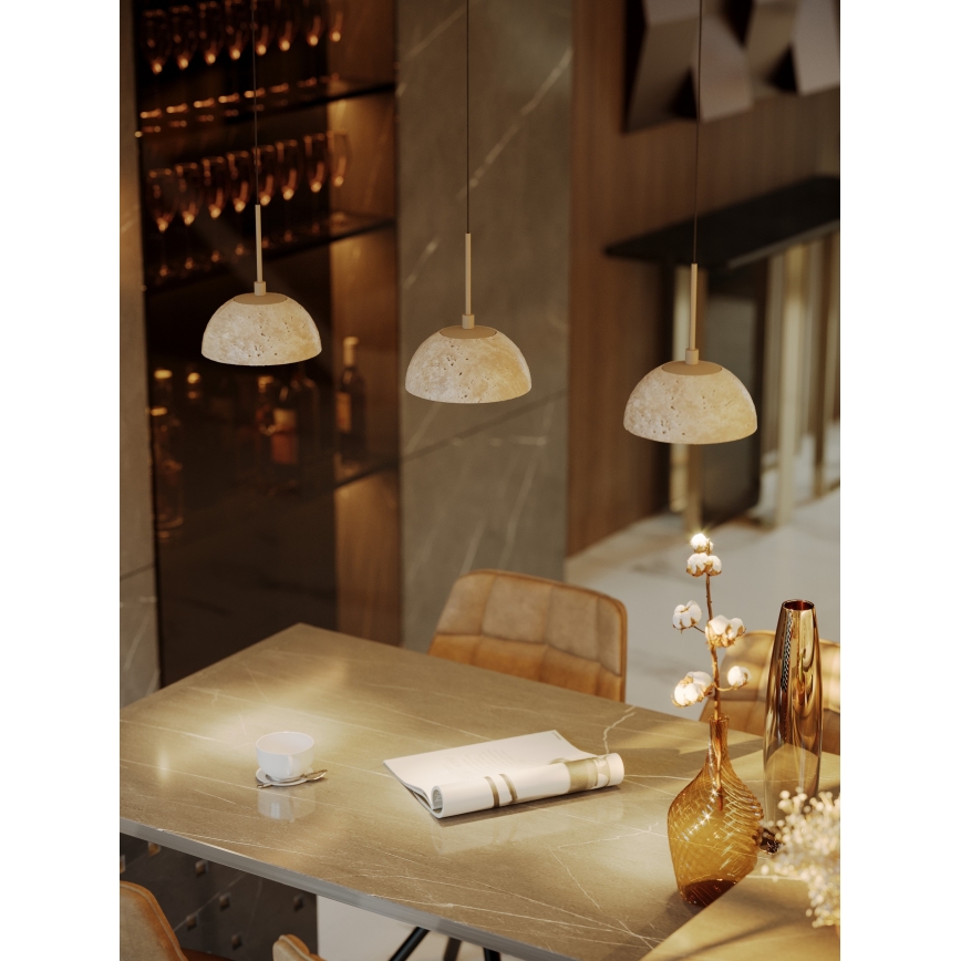 MAXLIGHT P0666 - LED-pendel med wireophæng CUCCINA LED/57W/230V Ø 15 cm beige