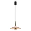 MAXLIGHT P0674 - LED-pendel på wire MANUKA LED/12W/230V Ø 28 cm guld/beige