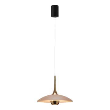 MAXLIGHT P0674 - LED-pendel på wire MANUKA LED/12W/230V Ø 28 cm guld/beige