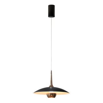 MAXLIGHT P0676 - LED-lysekrone med wireophæng MANUKA LED/12W/230V Ø 28 cm guld/sort