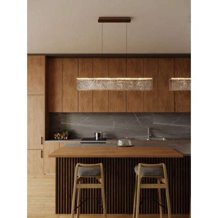 MAXLIGHT P0678 - LED pendel på kabel EVEREST LED/55W/230V brun