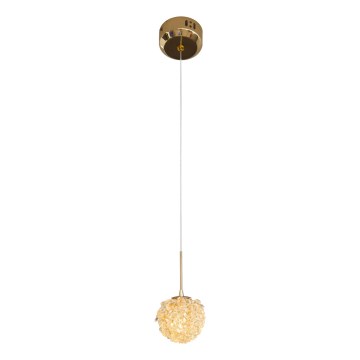MAXLIGHT P0679 - Pendel på ledning RITA 1xG9/5W/230V Ø 12 cm guld
