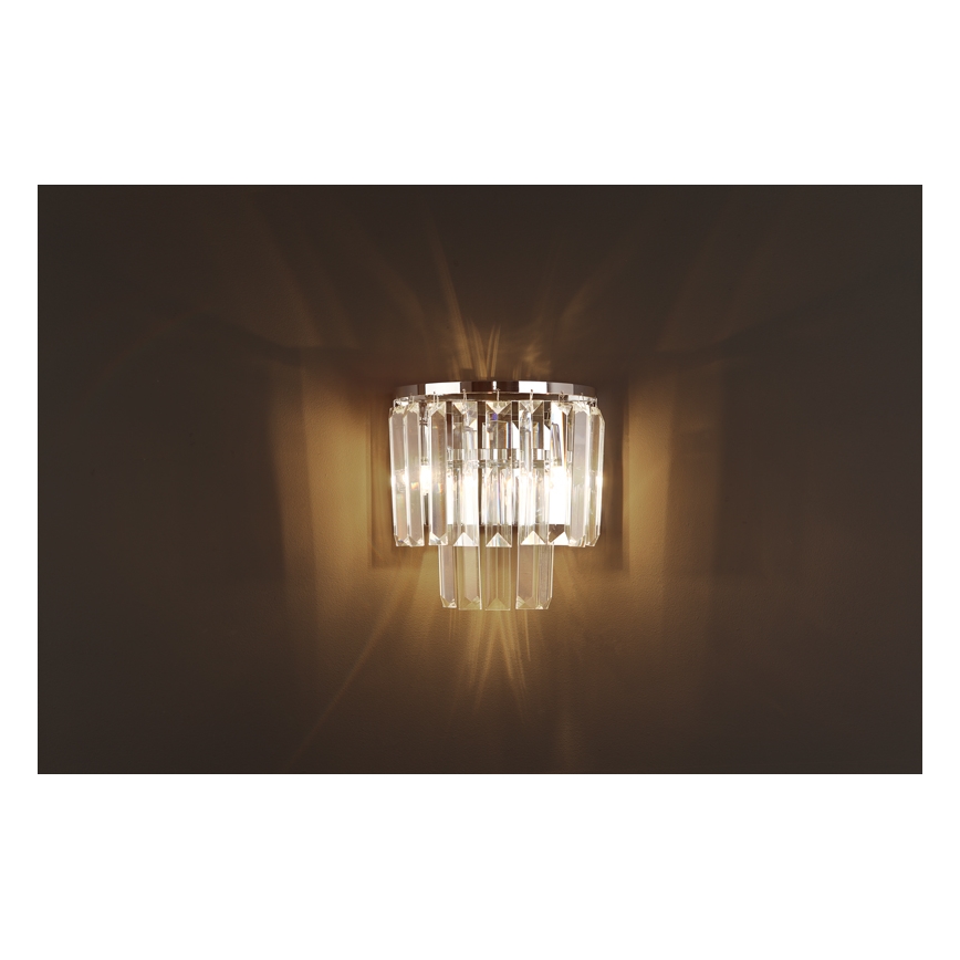 MAXLIGHT W0209 - Væglampe MONACO 2xG9/40W/230V skinnende krom