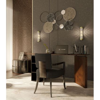 MAXLIGHT W0240 - Væglampe FLORENCE 2xE14/40W/230V guldfarvet
