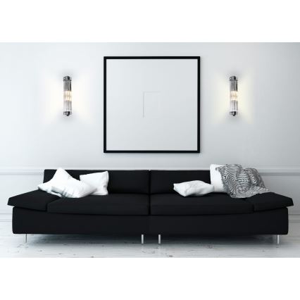 MAXLIGHT W0241 - Væglampe FLORENCE 2xE14/40W/230V skinnende krom
