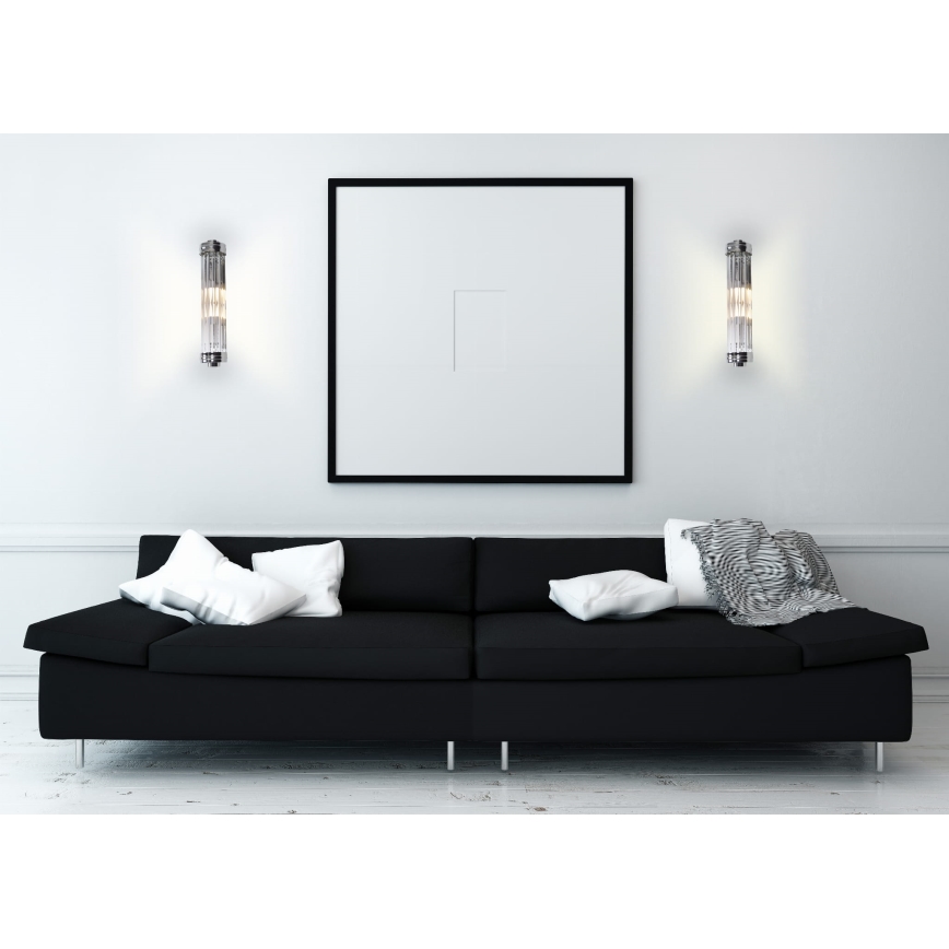 MAXLIGHT W0241 - Væglampe FLORENCE 2xE14/40W/230V skinnende krom
