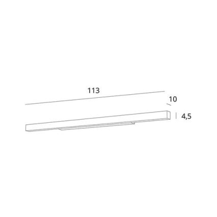 MAXLIGHT W0265 - LED spejlbelysning til badeværelse dæmpbar LINEAR LED/36W/230V 113,5 cm IP44 hvid