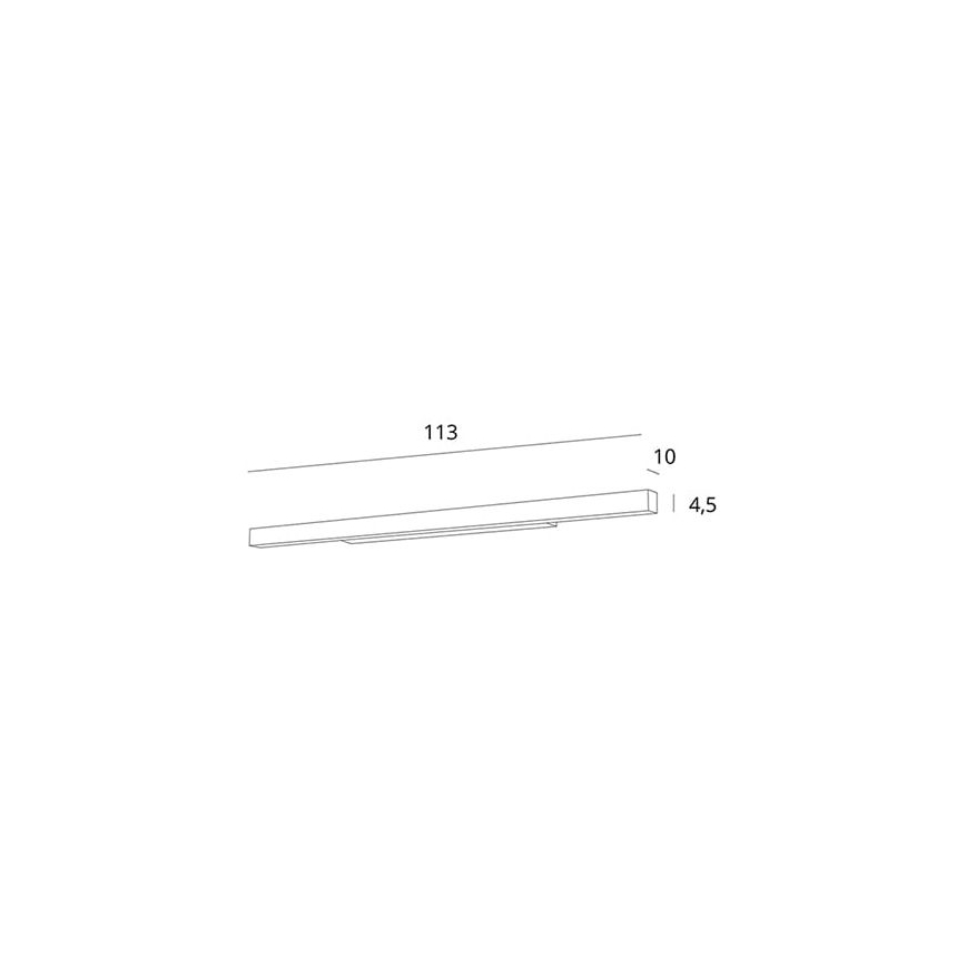 MAXLIGHT W0266 - LED spejlbelysning til badeværelse dæmpbar LINEAR LED/36W/230V 113,5 cm IP44 sort