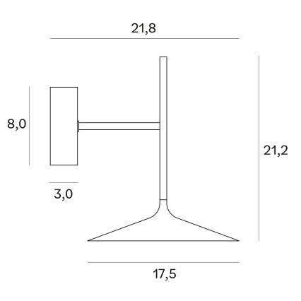 MAXLIGHT W0303 - LED væglampe HANA LED/6W/230V sort