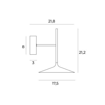 MAXLIGHT W0304 - LED væglampe HANA LED/6W/230V guldfarvet