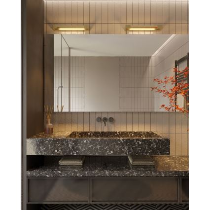 MAXLIGHT W0318 - LED væglampe til badeværelse FLINK LED/12W/230V 45 cm IP44 guldfarvet