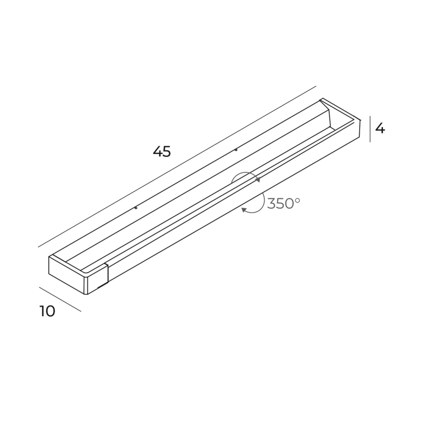MAXLIGHT W0318 - LED væglampe til badeværelse FLINK LED/12W/230V 45 cm IP44 guldfarvet