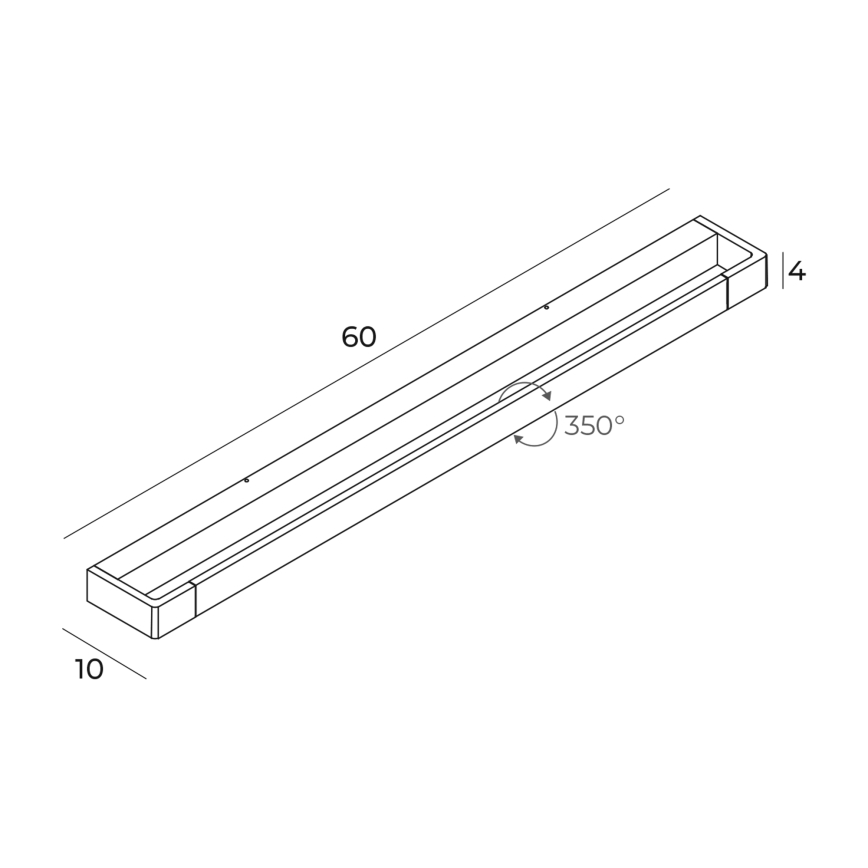 MAXLIGHT W0319 - LED væglampe til badeværelse FLINK LED/18W/230V 60 cm IP44 guldfarvet