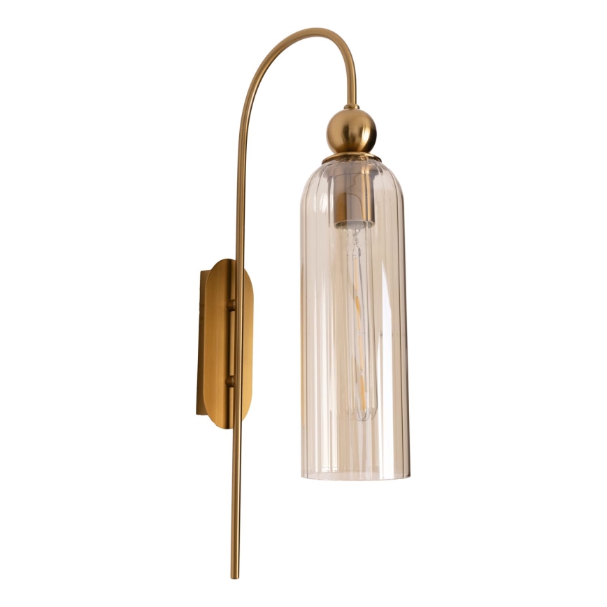 MAXLIGHT W0332 - Væglampe CAMPANILA 1xE27/40W/230V messing/beige