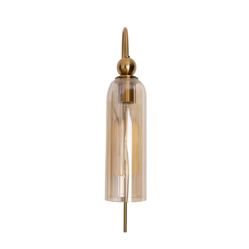 MAXLIGHT W0332 - Væglampe CAMPANILA 1xE27/40W/230V messing/beige