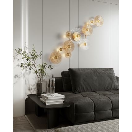 MAXLIGHT W0354 - LED væglampe ALLURE 10xLED/4,3W/230V guldfarvet