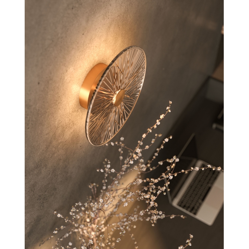 MAXLIGHT W0356 - LED væglampe ALLURE LED/5W/230V diameter 28 cm guldfarvet/transparent