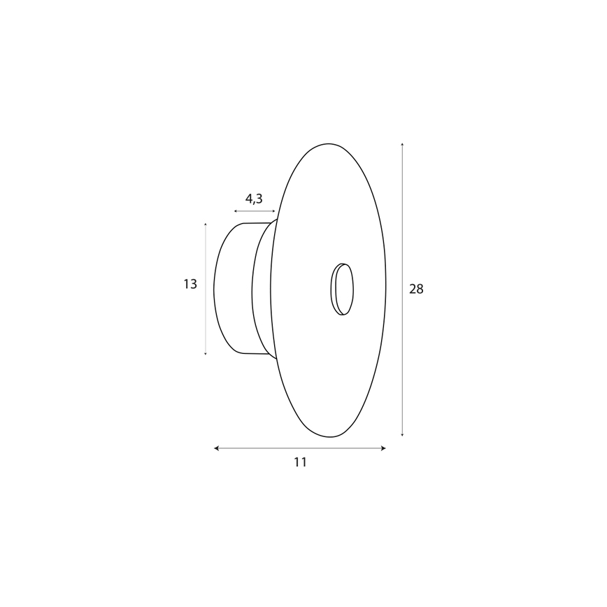 MAXLIGHT W0356 - LED væglampe ALLURE LED/5W/230V diameter 28 cm guldfarvet/transparent