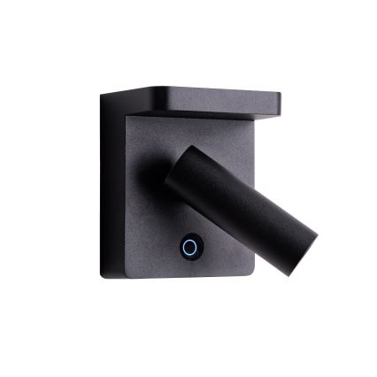 MAXLIGHT W0374 - LED vægspot med trådløs opladning LOFER LED/7W/230V sort