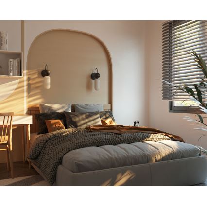 MAXLIGHT W0381 - Væglampe ROMA 1xG9/12W/230V sort
