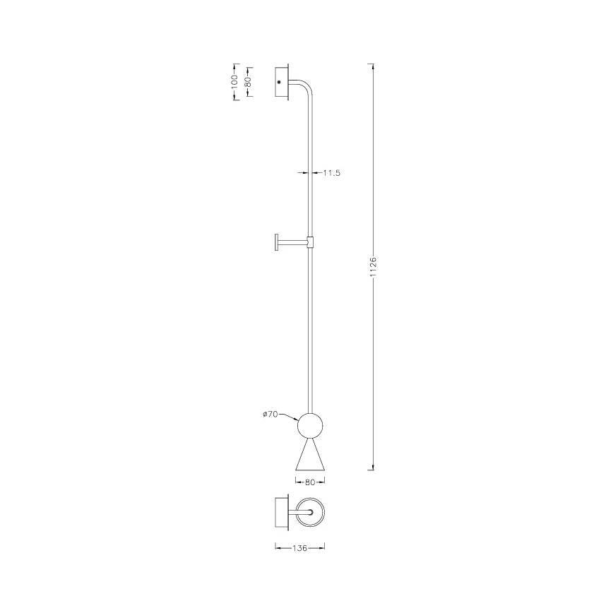 MAXLIGHT W0446 - LED væglampe BINGO LED/8W/230V CRI 92 sort/grøn