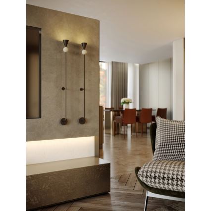 MAXLIGHT W0447 - LED Væglampe BINGO LED/8W/230V CRI 92 sort/beige