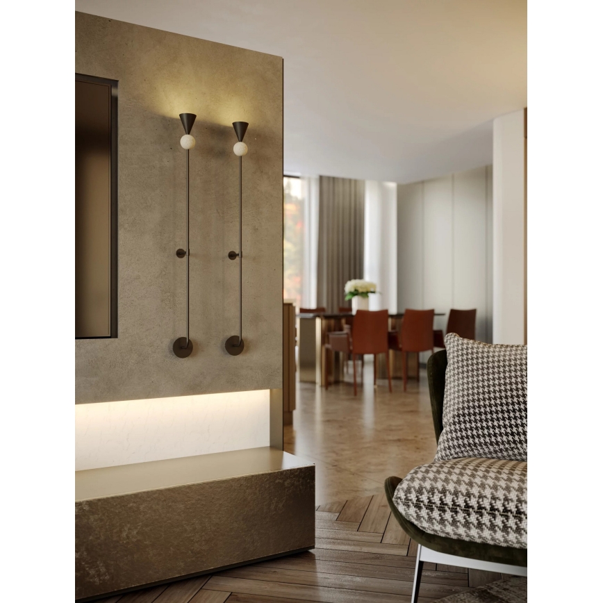 MAXLIGHT W0447 - LED Væglampe BINGO LED/8W/230V CRI 92 sort/beige