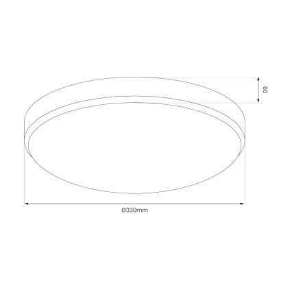 LED Badeværelsesloftlampe med sensor MAYA LED/13W/230V Ø 33 cm IP44 sort