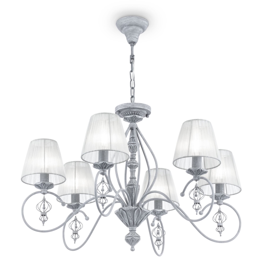 Maytoni ARM154-06-S - Lysekrone m. kædeophæng MONSOON 6xE14/40W/230V