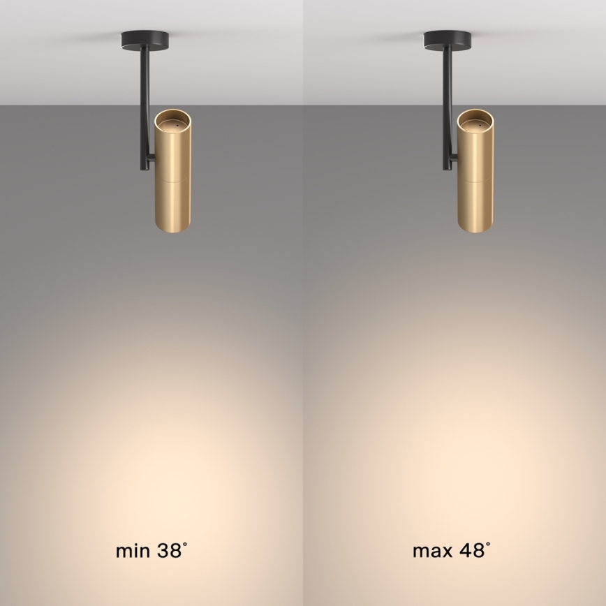 Maytoni C020CL-01GB - Spotlampe ELTI 1xGU10/50W/230V guldfarvet