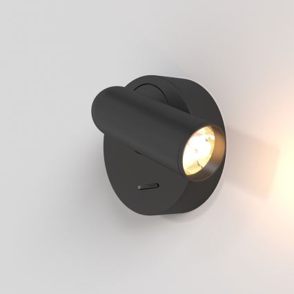 Maytoni C038WL-L3B3K - LED væglampe MIRAX LED/3W/230V 3000K sort